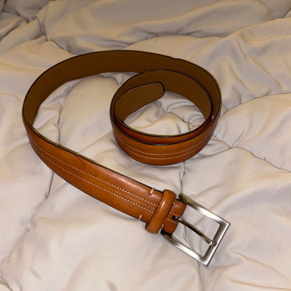 Brown leather belt